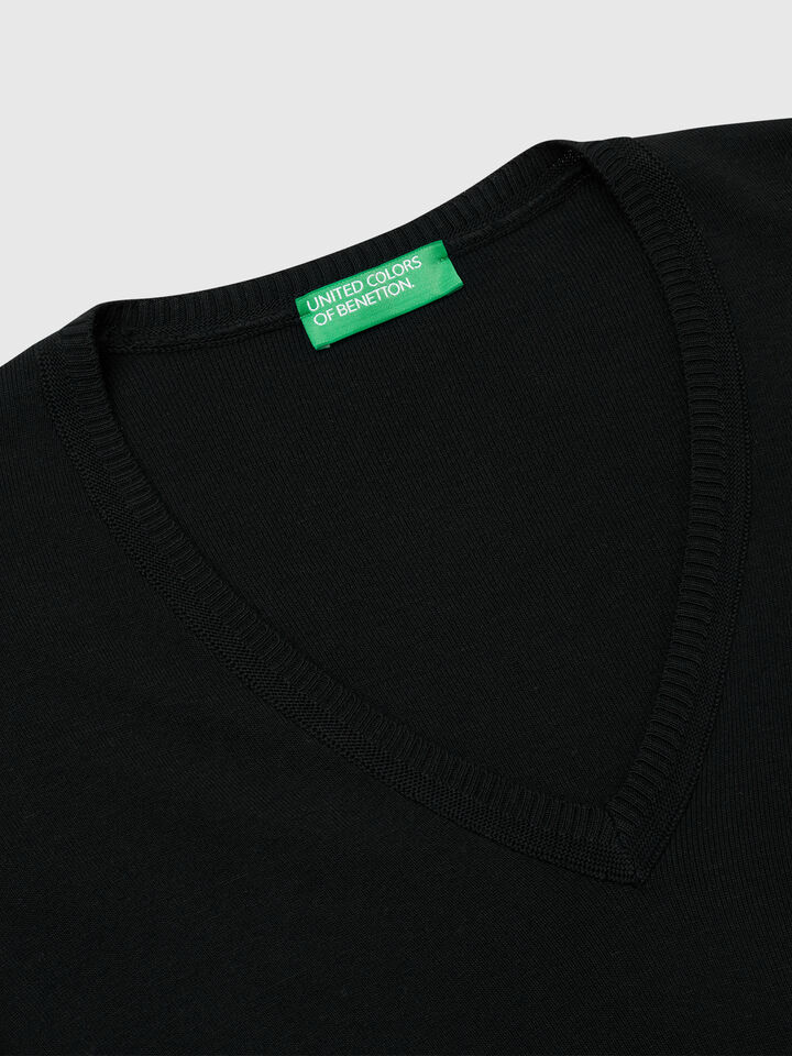 V NECK SWEATER L/S Women image number 7